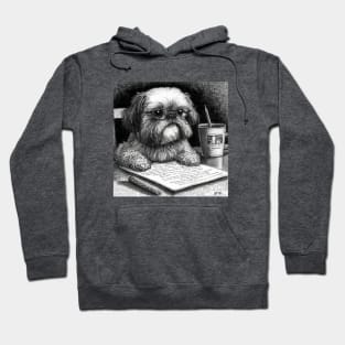 Shih Tzu Working on its Manifesto Hoodie